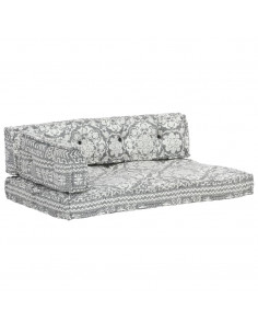 Cuscino per Divani Pallet Grigio Chiaro in Tessuto Patchwork