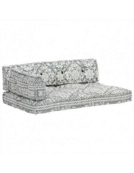 Cuscino per Divani Pallet Grigio Chiaro in Tessuto Patchwork