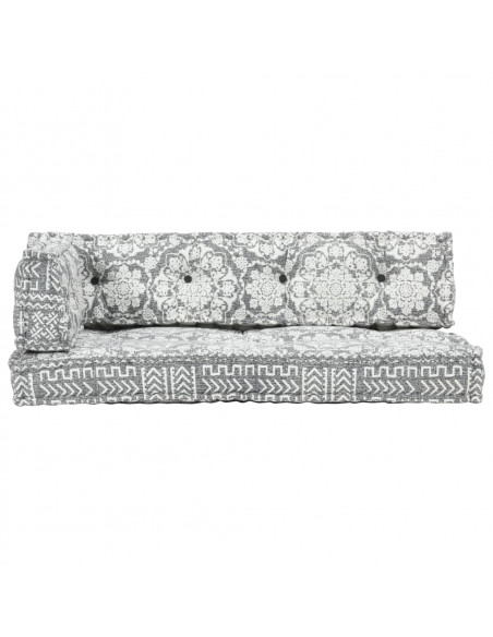 Cuscino per Divani Pallet Grigio Chiaro in Tessuto Patchwork