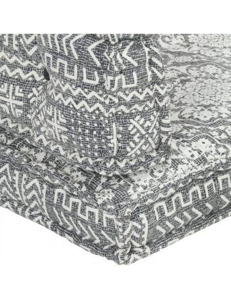 Cuscino per Divani Pallet Grigio Chiaro in Tessuto Patchwork