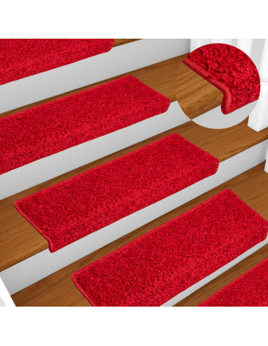 Tappetini per Scale 20 pz 65x21x4 cm Rossi