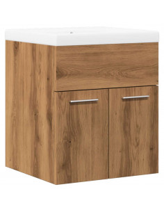 Set Mobili da Bagno 2 pz Rovere Artigianale Legno Multistrato