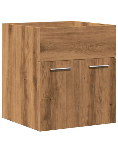 Set Mobili da Bagno 2 pz Rovere Artigianale Legno Multistrato