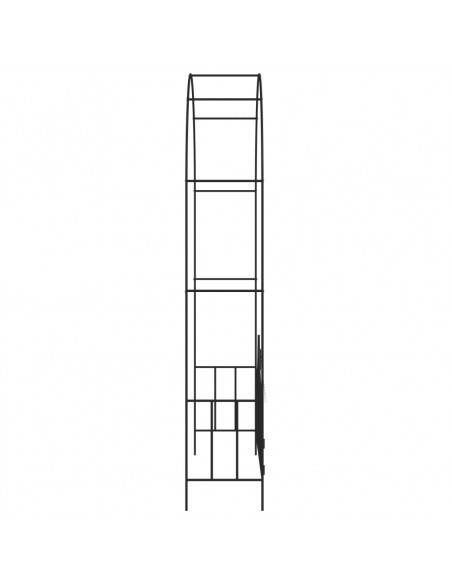 Arco da Giardino con Porta Nero 138x40x238 cm in Ferro