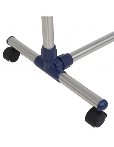 Porta Abiti Regolabile in Acciaio 165x44x150 cm Argento