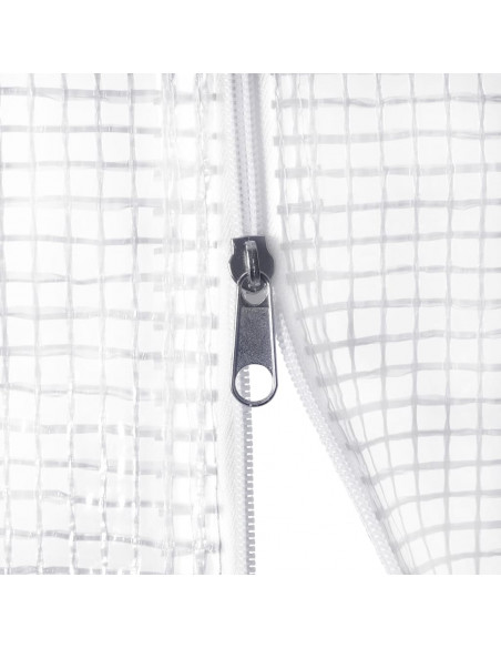 Serra con Telaio in Acciaio Bianco 24 m² 12x2x2 m