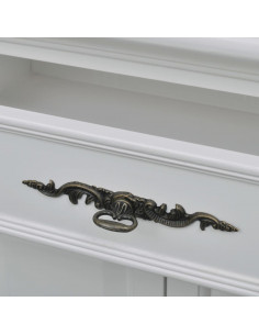 Armadietto in Legno con 2 Ante e 1 Cassetto Bianco 2