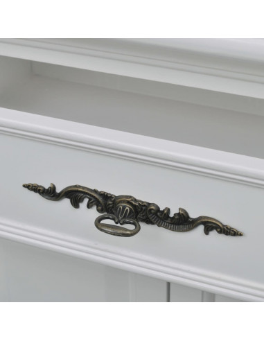 Armadietto in Legno con 2 Ante e 1 Cassetto Bianco