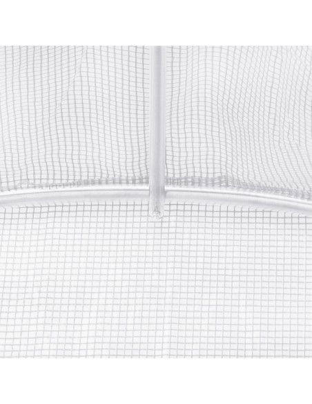 Serra con Telaio in Acciaio Bianco 36 m² 18x2x2 m