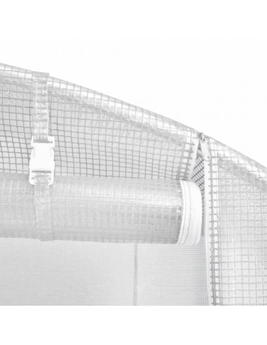 Serra con Telaio in Acciaio Bianco 20 m² 10x2x2 m