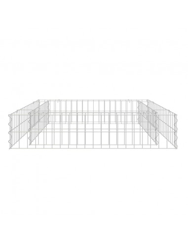 Gabbione Letto Rialzato in Acciaio Zincato 100x100x20 cm