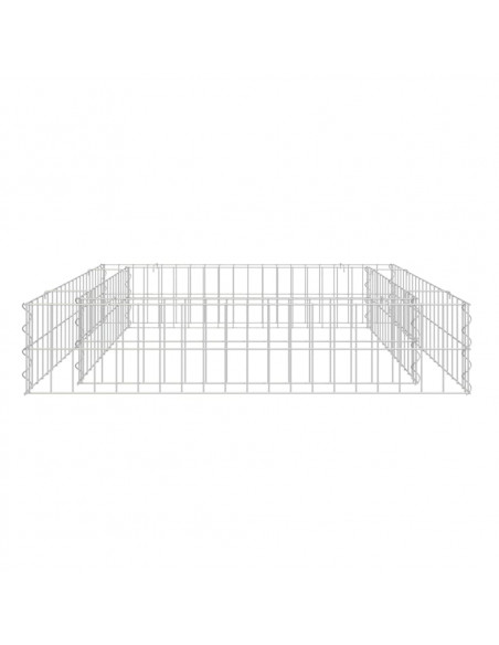 Gabbione Letto Rialzato in Acciaio Zincato 100x100x20 cm