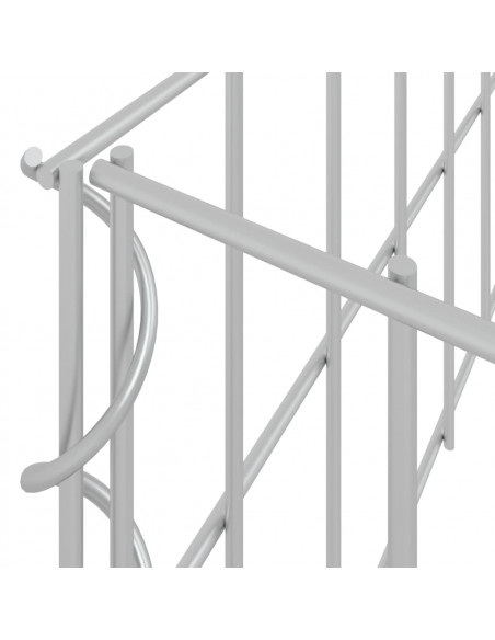 Gabbione Letto Rialzato in Acciaio Zincato 100x100x20 cm