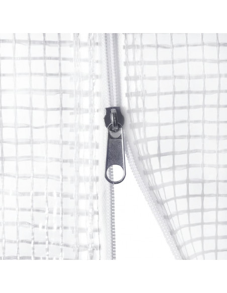 Serra con Telaio in Acciaio Bianco 28 m² 14x2x2 m