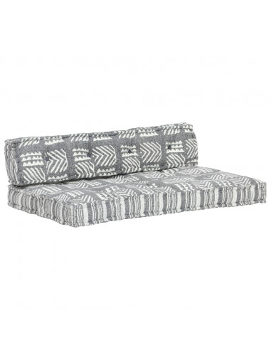 Cuscino per Divani a Pallet Grigio in Tessuto Patchwork