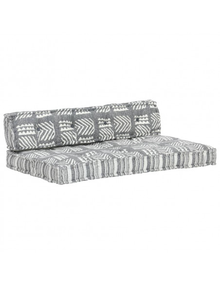 Cuscino per Divani a Pallet Grigio in Tessuto Patchwork