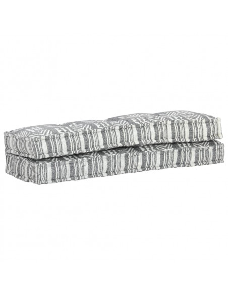 Cuscino per Divani a Pallet Grigio in Tessuto Patchwork