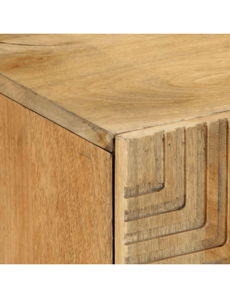 Credenza Marrone 90x33x75 cm in Legno Massello di Mango