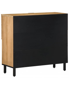 Credenza Marrone 80x33x75 cm in Legno Massello di Mango