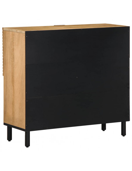 Credenza Marrone 80x33x75 cm in Legno Massello di Mango