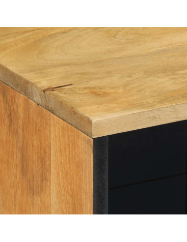 Credenza Marrone 80x33x75 cm in Legno Massello di Mango
