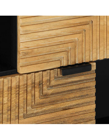 Credenza Marrone 80x33x75 cm in Legno Massello di Mango
