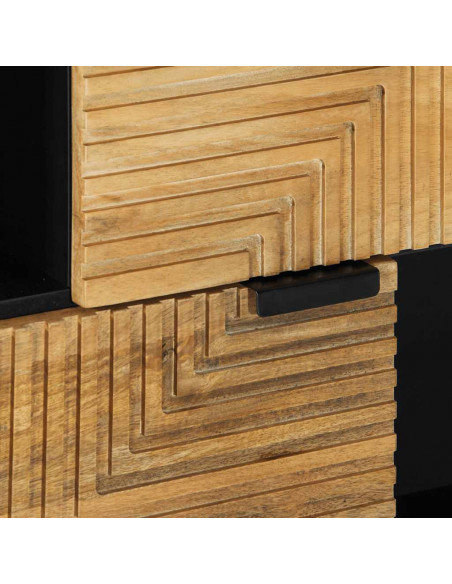 Credenza Marrone 80x33x75 cm in Legno Massello di Mango