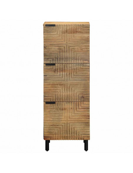 Credenza Marrone 40x33x110 cm in Legno Massello di Mango