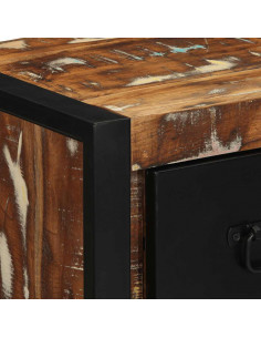 Comodini 2 pz Multicolore 40x35x40cm in Legno Massello Recupero