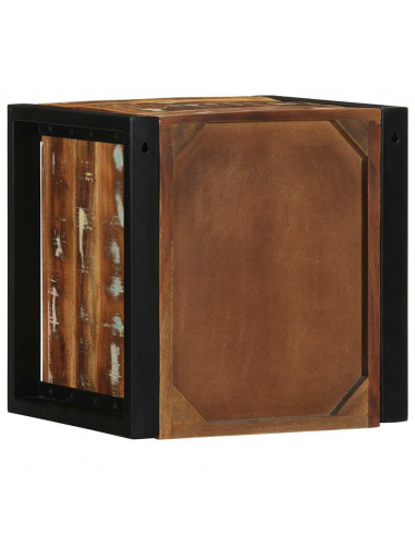 Comodini 2 pz Multicolore 40x35x40cm in Legno Massello Recupero