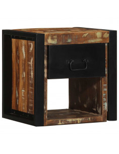 Comodini 2 pz Multicolore 40x35x40cm in Legno Massello Recupero 2