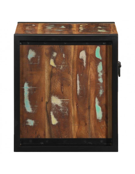 Comodini 2 pz Multicolore 40x35x40cm in Legno Massello Recupero