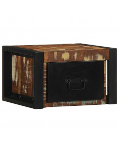 Comodini 2 pz Multicolore 40x35x25cm in Legno Massello Recupero