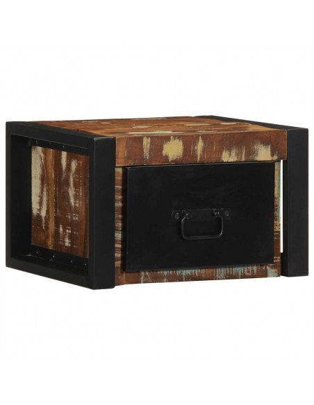 Comodini 2 pz Multicolore 40x35x25cm in Legno Massello Recupero