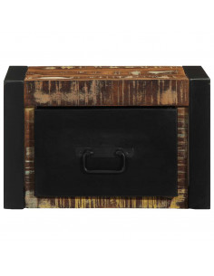 Comodini 2 pz Multicolore 40x35x25cm in Legno Massello Recupero 2