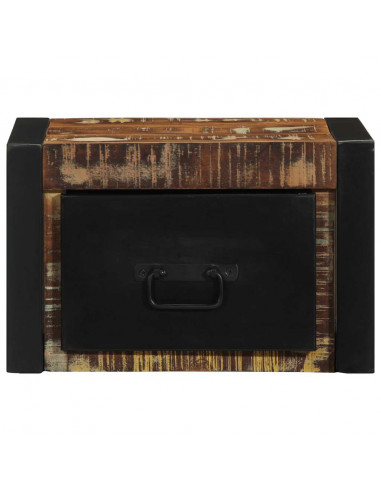 Comodini 2 pz Multicolore 40x35x25cm in Legno Massello Recupero