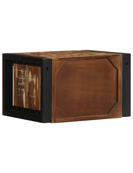 Comodini 2 pz Multicolore 40x35x25cm in Legno Massello Recupero