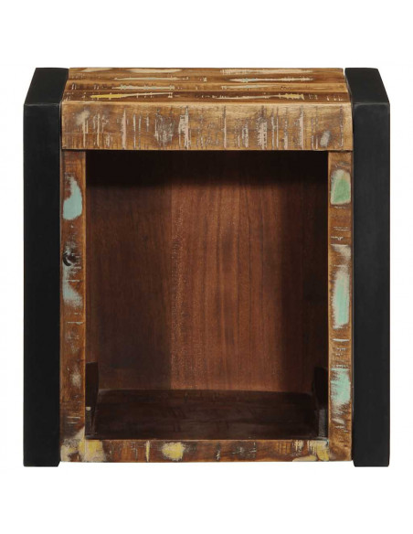 Comodini 2 pz Multicolore 40x35x40cm in Legno Massello Recupero