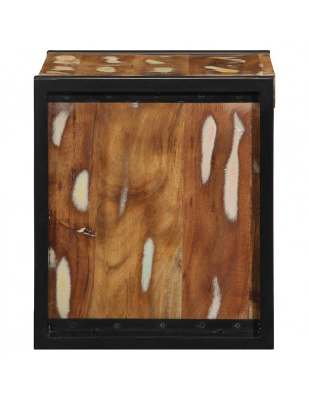 Comodini 2 pz Multicolore 40x35x40cm in Legno Massello Recupero