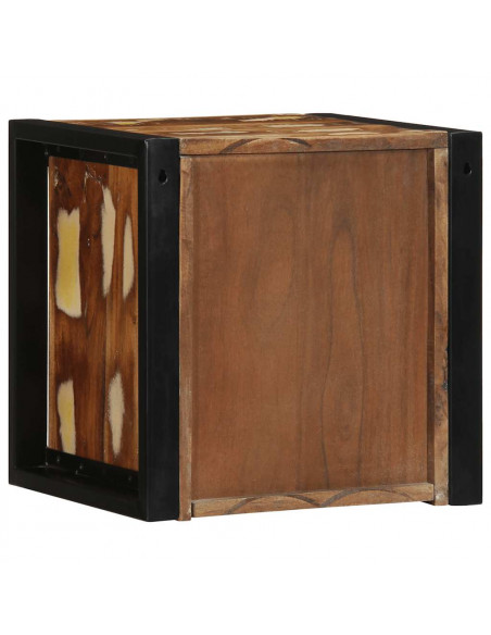 Comodini 2 pz Multicolore 40x35x40cm in Legno Massello Recupero