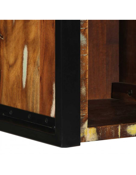 Comodini 2 pz Multicolore 40x35x40cm in Legno Massello Recupero