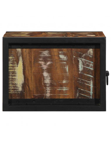 Comodino Multicolore 40x35x25 cm in Legno Massello Recupero