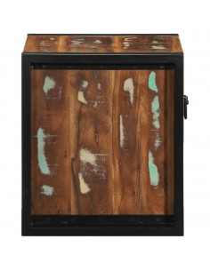 Comodino Multicolore 40x35x40 cm in Legno Massello Recupero 2