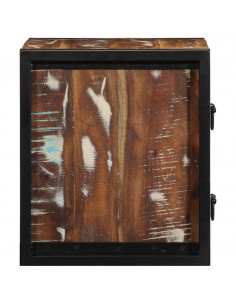 Comodino Multicolore 40x35x40 cm in Legno Massello Recupero 2