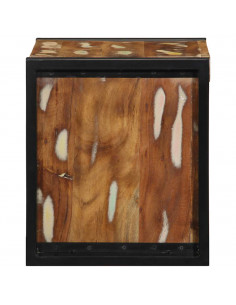 Comodino Multicolore 40x35x40 cm in Legno Massello Recupero