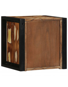 Comodino Multicolore 40x35x40 cm in Legno Massello Recupero 2