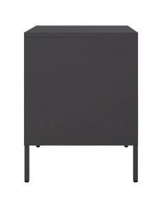 Comodino Nero 36x39x50,5 cm in Acciaio