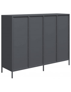 Credenza Antracite 135x39x103,5 cm in Acciaio Laminato a Freddo