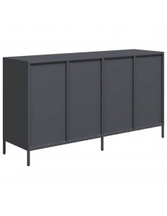 Credenza Antracite 135x39x73,5 cm in Acciaio Laminato a Freddo