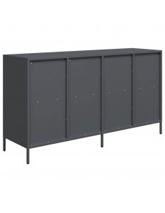 Credenza Antracite 135x39x73,5 cm in Acciaio Laminato a Freddo